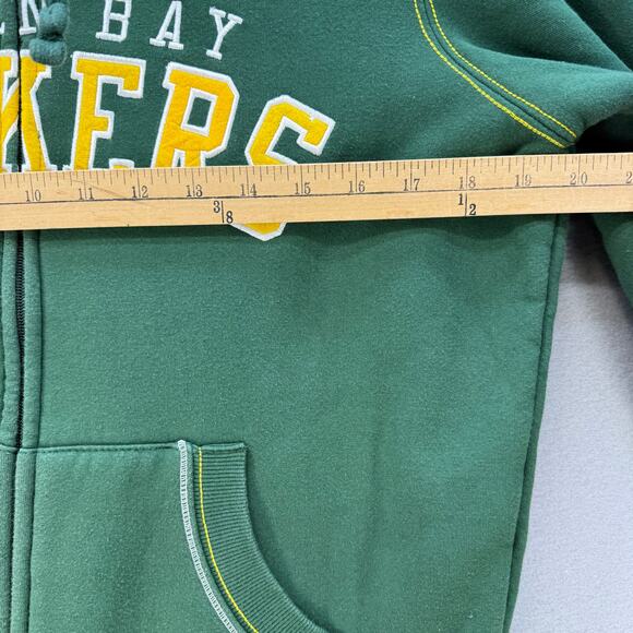 NFL Team Apparel Green Bay Packers Women's M Full Zip Hoodie Fleece Lined GIII - Picture 9 of 11
